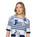 Betty Barclay - 2741 1754 T-shirt kort mouw print wit blauw beige.